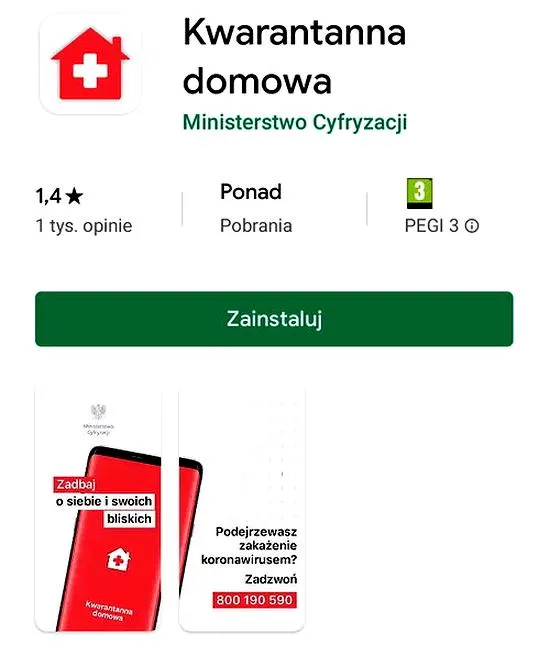 Aplikacja kwarantanna domowa