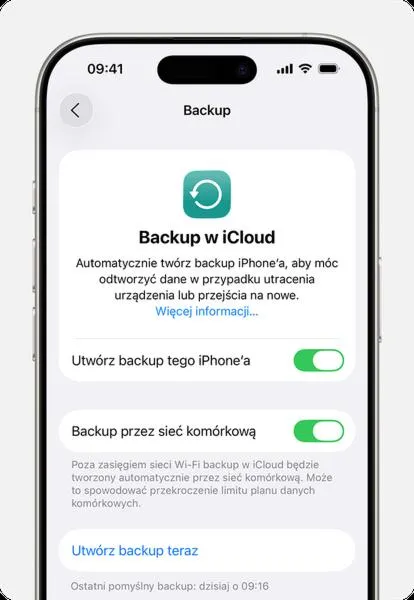 Backup iPhone zdjęcia