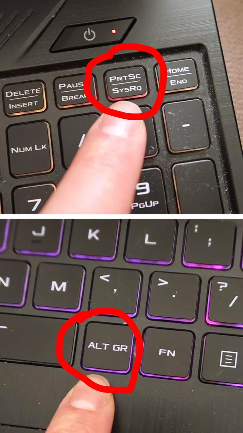 Gesty do przechwytywania ekranu