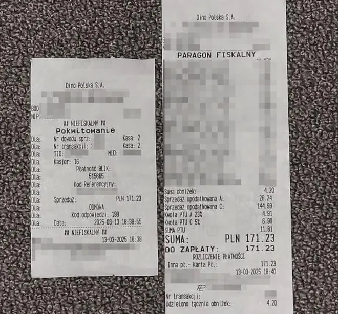 Płatność BLIK w Dino