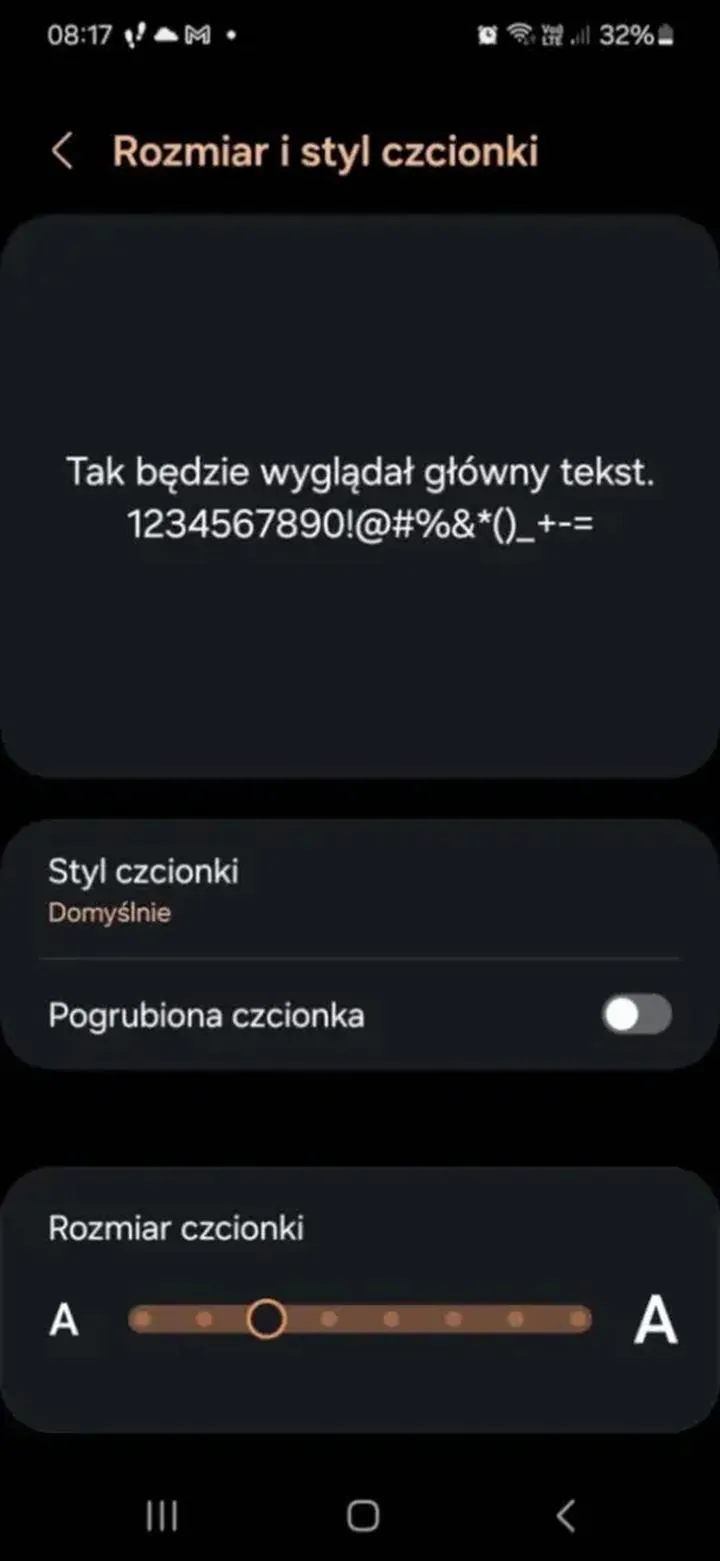 Ustawienia czcionki Samsung poradnik