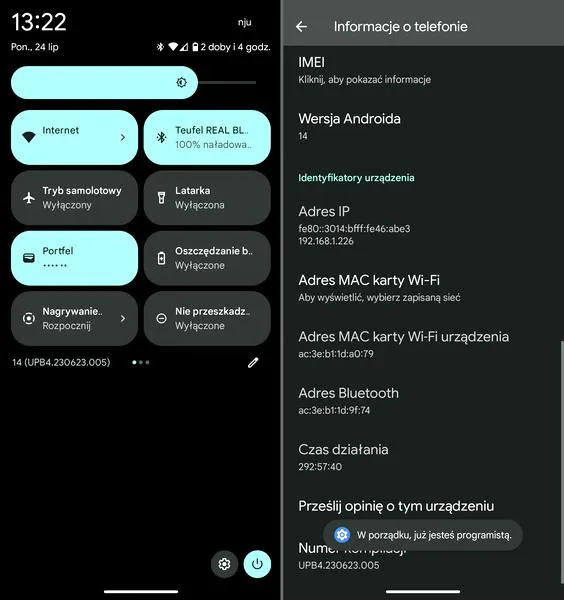 Usuwanie aplikacji Android
